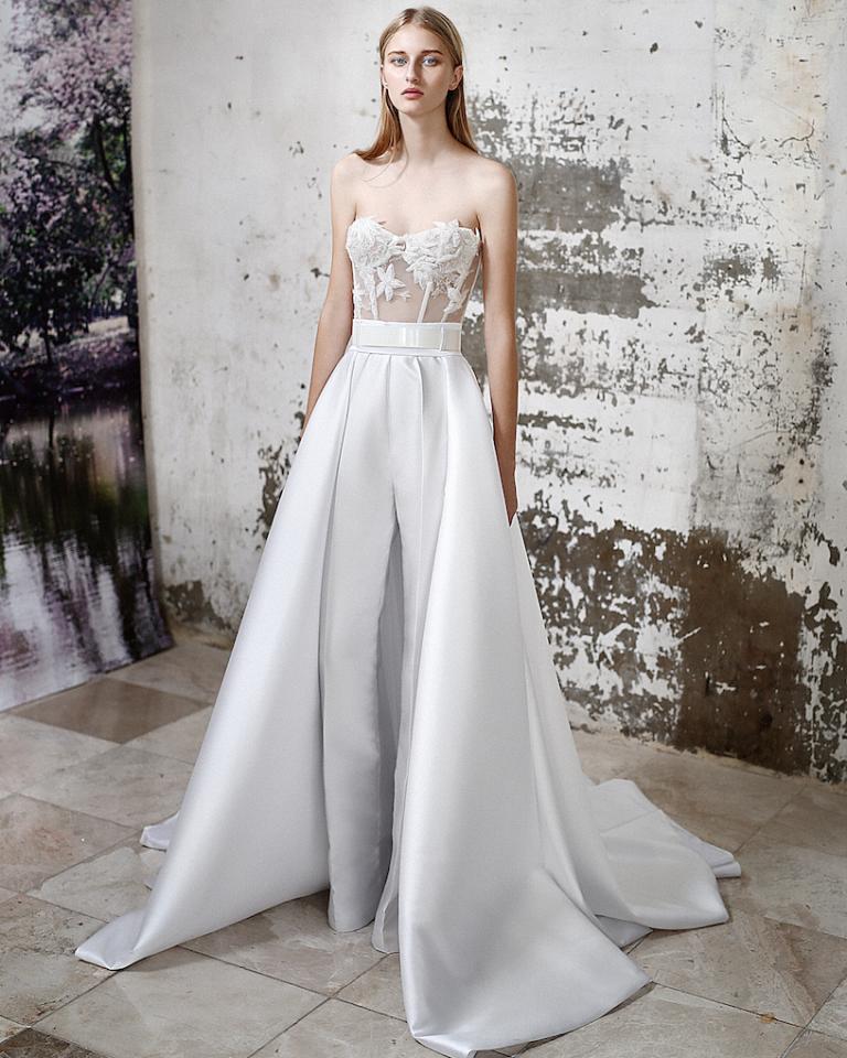 Jumpsuit with skirt shop overlay wedding dress