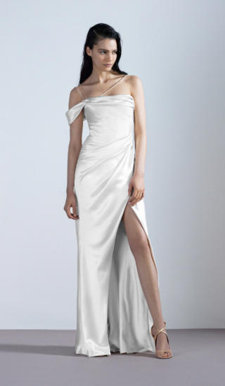 elise satin white dress