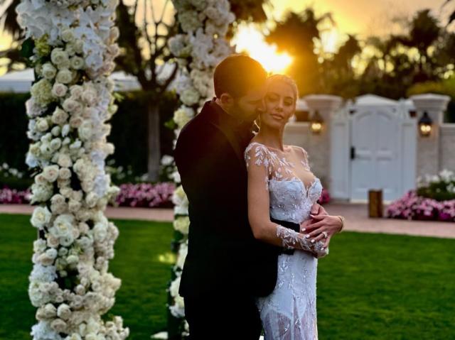  Selling Sunset’s Heather Rae Young Walks Down the Aisle in Galia Lahav 