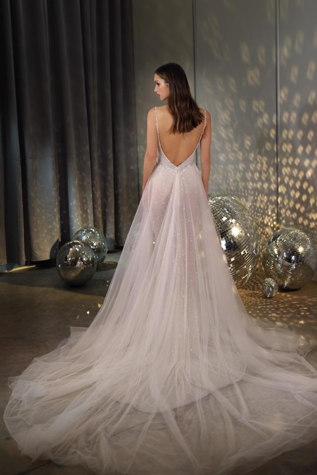Lace-Up Glitter Tulle V-Neck Ball Gown | David's Bridal