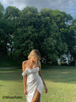 Elise White Satin Wedding Dress - Galia Lahav