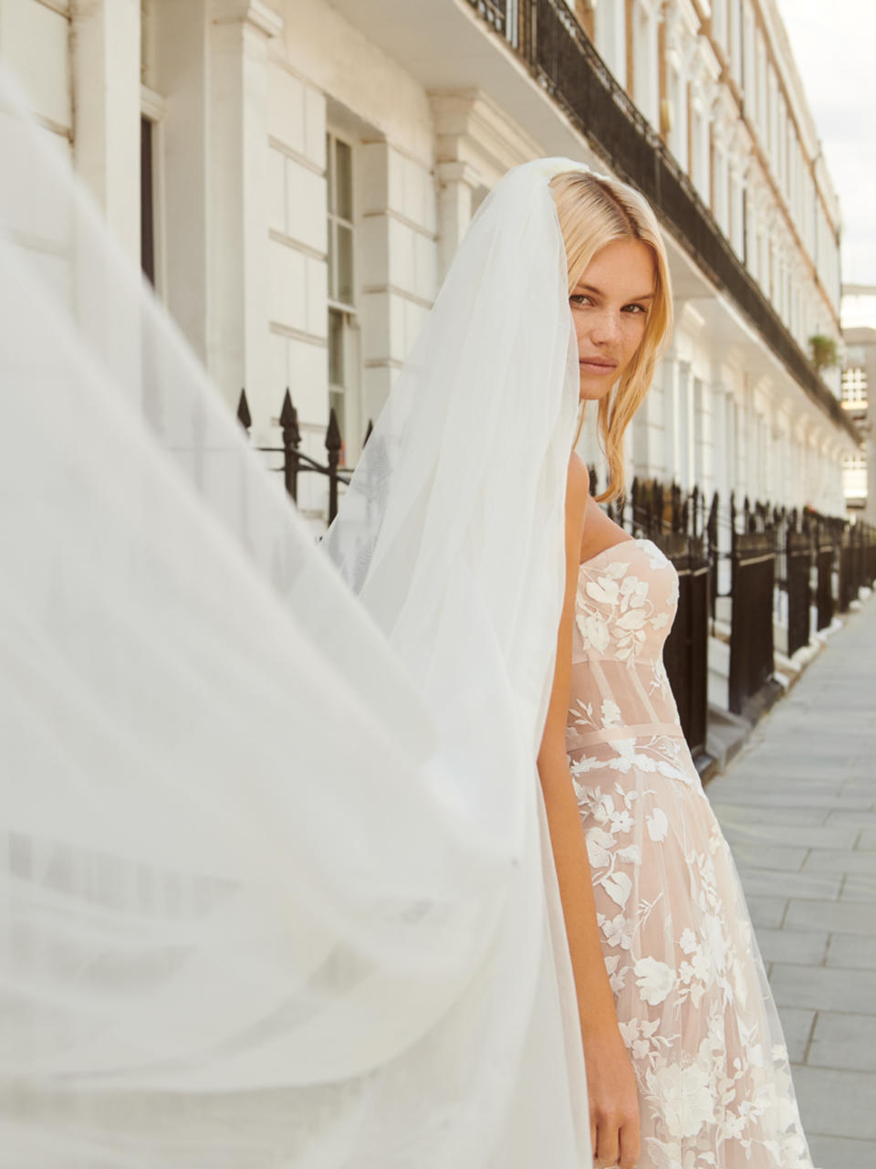 Holly | A Line Side Slit Corset Wedding Dress