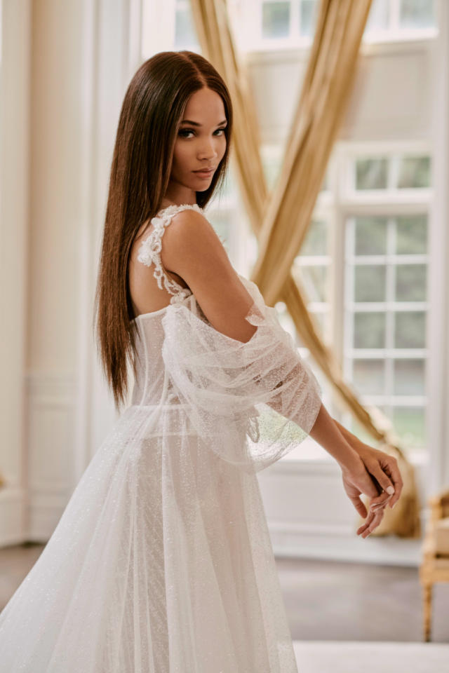 Kristen | Asymmetrical Low Back Fitted Wedding Dress
