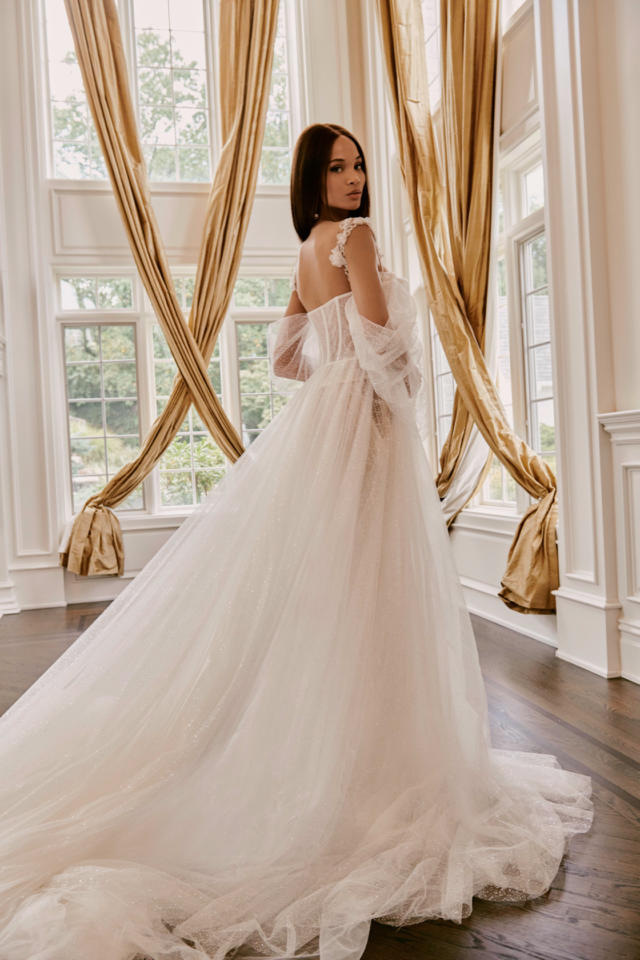 Kristen | Asymmetrical Low Back Fitted Wedding Dress