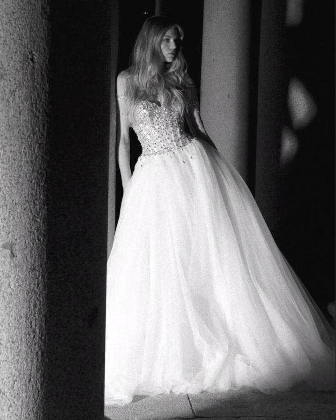 Emilia | Crystal-Embroidered Princess Corset Wedding Ball Gown - Amor ...