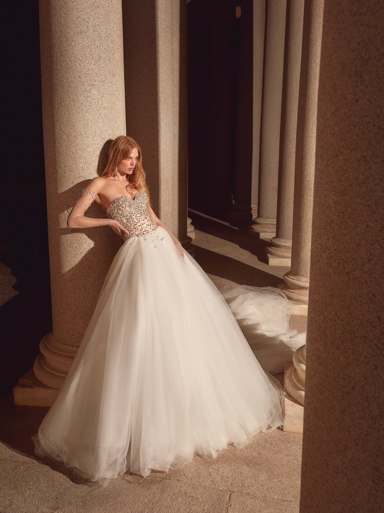 Buy Luxury Beaded Wedding Dress Crystal Beadings Ball Gown V Online in  India  Etsy