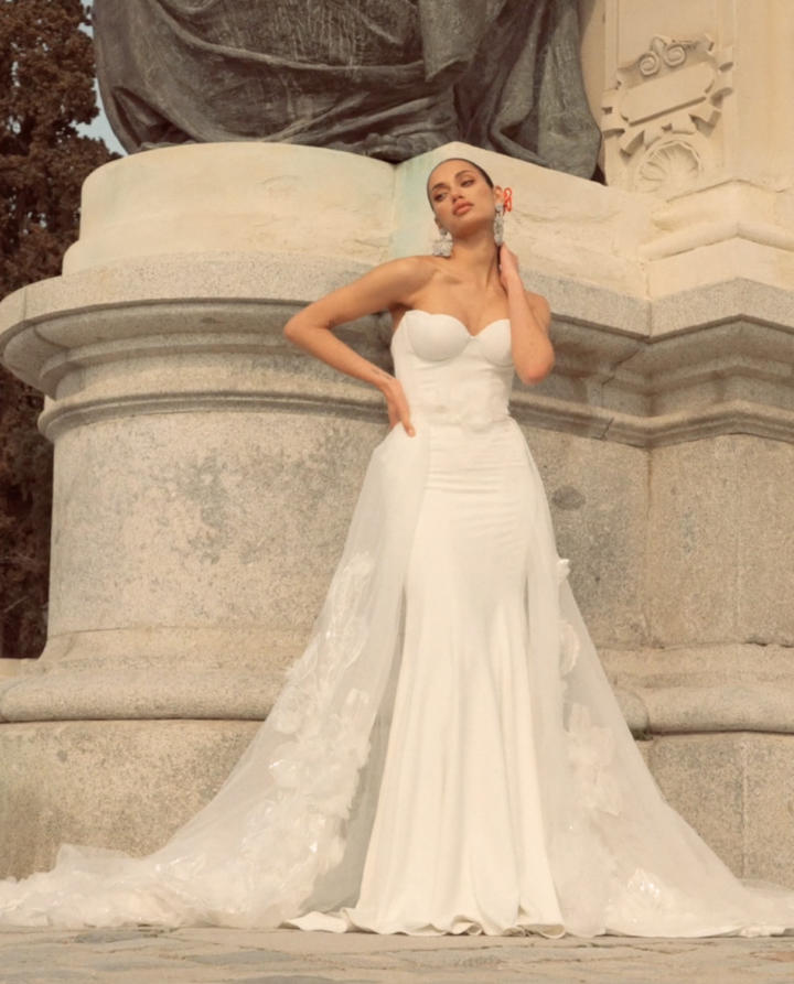 Paloma | Silk Crepe and Corset Mermaid Wedding Gown - Amor - Bridal ...