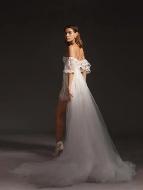 Daniela Lace SHORT WEDDING DRESS. Ivory or White Crochet Lace Bohemian Wedding  Dress. Long Sleeves. Lace Reception Mini Dress. -  Canada
